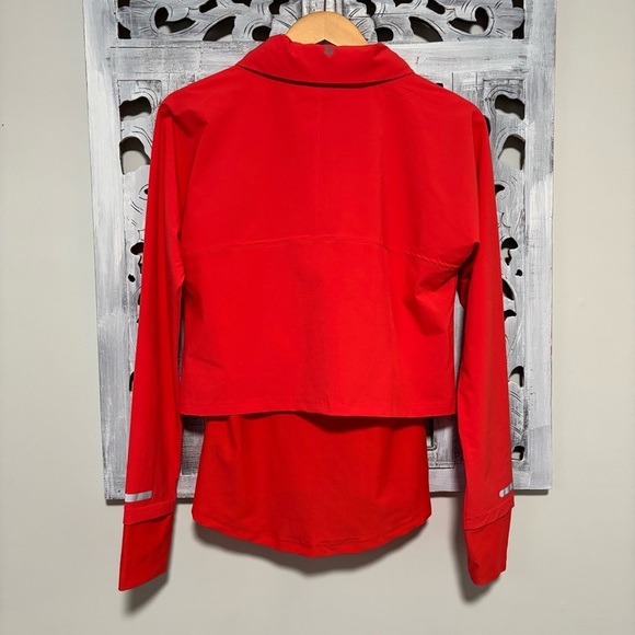 Sweaty Betty Fast Track Full Zip Through  Pentas Red Hoodie Running Jacket NWOT - Picture 6 of 12